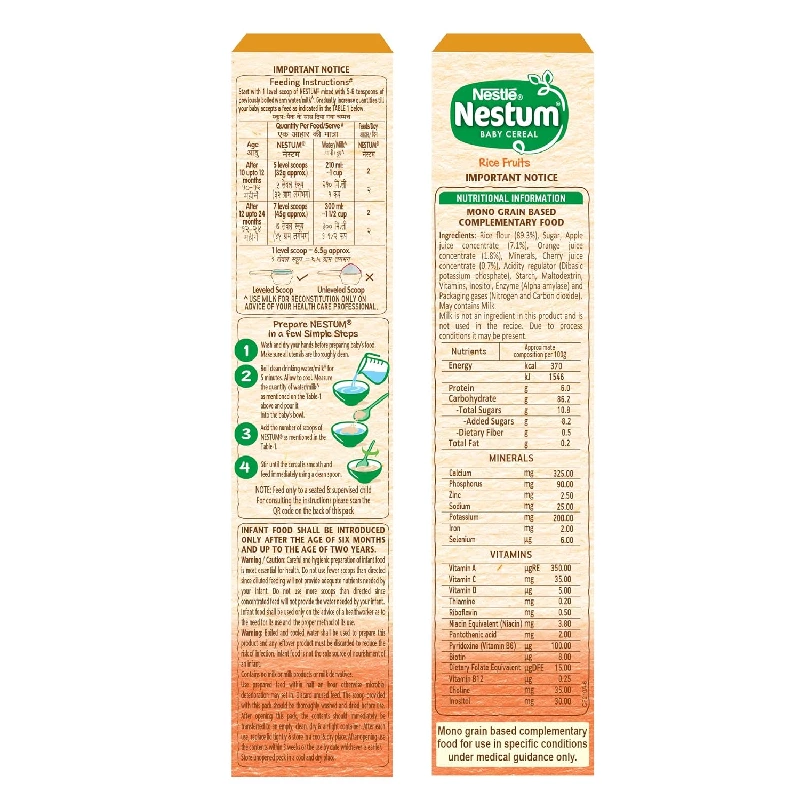 Nestle Nestum Baby Cereal with Rice Fruits, 300 g-8.webp